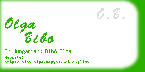olga bibo business card